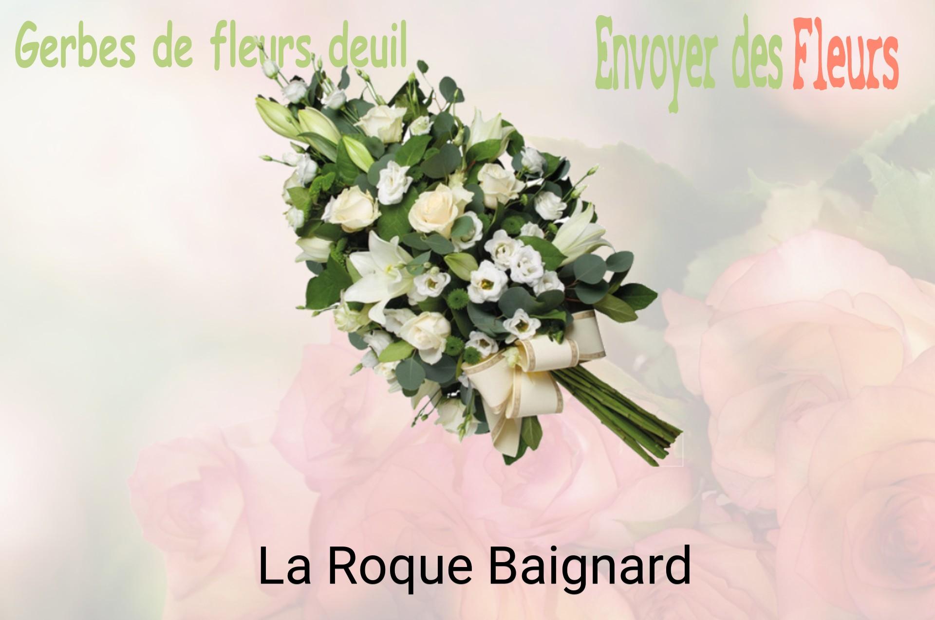 Gerbe de fleurs de deuil livrée à La Roque-Baignard